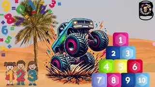 Monster Truck Countdown Ramp | Counting Song for Kids #kidssong #kidsmusic #preschool #monstertruck