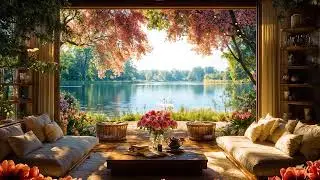 Lake Garden Jazz Escape | Cozy Coffee Shop Ambience with Relaxing Music for Focus & Tranquility