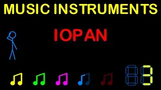 Scrambled Word Game - Music Intruments, 10 Seconds to Find Each Word