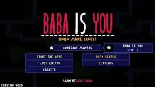 Baba Is You Title Screen (PC, Switch)