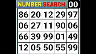 Number Search... #4 Game Will Test Your Brain Power! | Memory | brain game | Quiz