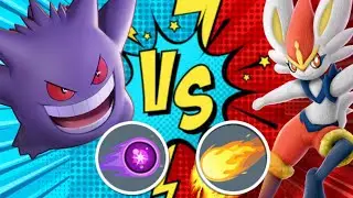 Shadow Ball VS Pyro Ball , Gengar VS Cinderace | Pok&eacute;mon Unite