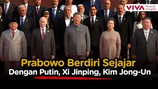 Momen Langka! Prabowo Berdiri di Barisan Depan Bersama Xi Jinping, Kim Jong-Un & Putin