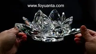 10 inch big crystal lotus flower