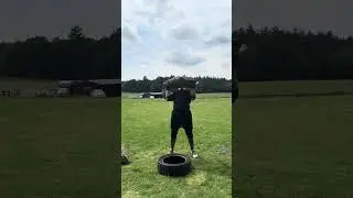 100kg natural stone press #strongman