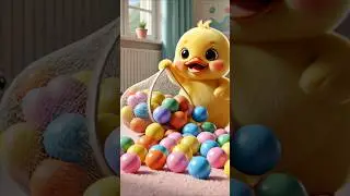 The little yellow duck built an ocean ball playground for its little owner.#shorts #cute #duck