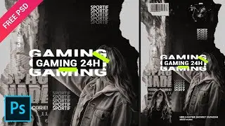 Flyer Gaming Froyonion Aesthetic - Tutorial Photoshop CC 2020