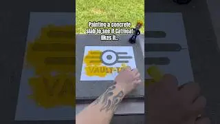 PAINTING A CONCRETE SLAB FOR CATMEAT!