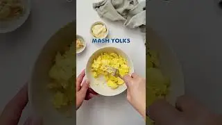 Spooky Spiderweb Devilled Eggs