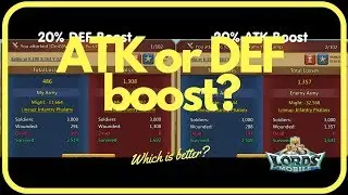 Lords Mobile: ATK and DEF boost test