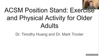 Exercise and Physical Activity for Older Adults | AMSSM Journal Club