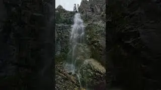 Five Springs Waterfall in the Bighorn Mountains near Lovell, Wyoming. A tough scramble to get here.