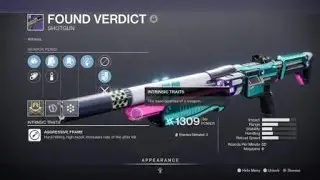 Destiny 2| found verdict pve roll