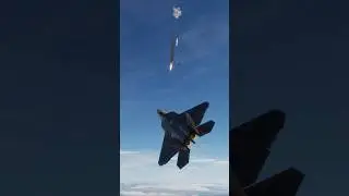 F-22 Raptor aims High and downs a su-57 #dcs