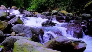 Fall Asleep Fast with Mountain River Flowing Water Sounds, Deep Sleep White Noise Therapy