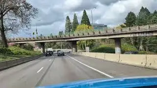 Eastbound Marquam bridge in Portland, OR