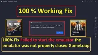 Failed to Start the Emulator | GameLoop | 100 % Working Fix |