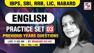BANK PRELIMS ENGLISH Practice Set - 3 English PYQs 2026 I MAUSAMI MA'AM I Careerado
