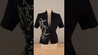 Необычный декор!👀Добавьте пару листиков в вышивку! #dior 👌#video #fashion #nice  #sorts #shorts