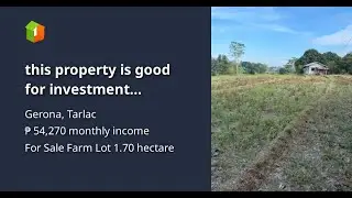 this property is good for investment purposes, farm, or retirement place