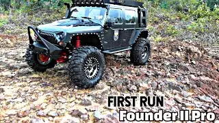 FIRST RUN TRACTION HOBBY FOUNDER II PRO 1/8 SCALE KM4 RC CRAWLER JEEP WRANGLER