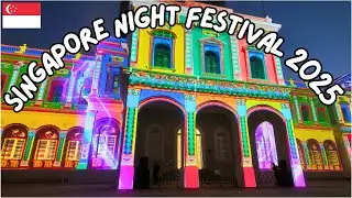 🇸🇬 Singapore Night Festival 2025 | National Museum of Singapore | Walking Tour