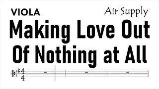 Making Love Out Of Nothing At All Viola Sheet Music Backing Track Play Along Partitura