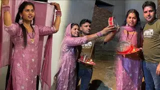 क्या मुझे गिफ्ट मिला😱कुछ ऐसे खोला मैंने अपना करवा चौथ व्रत क्या 😍