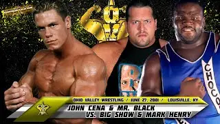 John Cena (The Prototype) & Mr. Black vs. Mark Henry & Big Show - Ohio Valley Wrestling #johncena