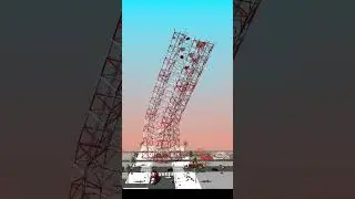 Tall Radio Tower - Collapse Simulation #earthquake