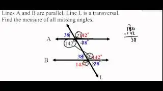 VIDEO - Finding Missing Angles in Parallel Lines