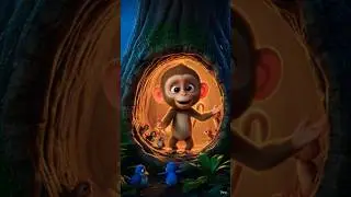 प्यारा नन्हा बंदर चिंटू 🐒💛 | Cute Baby Monkey Story | Moral Story for Kids#shorts#babymonkey