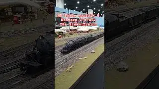HO Scale Norfolk & Western 2-8-8-2 Y3a Steam Coal Hopper Train Passes Circus!