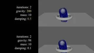 Yeti Groom Simulation : Damping and Gravity