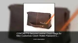 CONTACT'S Genuine Leather Clutch Bags for Men Customize Clutch Wallet Password Lock Design Male