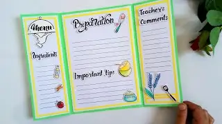 Menu Card design ll Menu Card kaise banaye ll menu card design for school project l #35