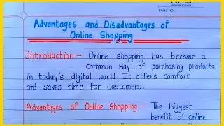 Advantages and Disadvantages of Online Shopping Essay Writing in English approx 200 Words