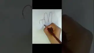 With English letter m hand drawing Very simple ||#shorts #video #art