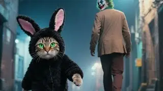 Rabbit, let's go! save my Harley Quinn ! #catvideos #cat #catfunny #suncats #kitten #kitten #cutecat