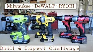 This Is The Best Drill & Impact Driver | Milwaukee, DeWalt or Ryobi | Drill Challenge