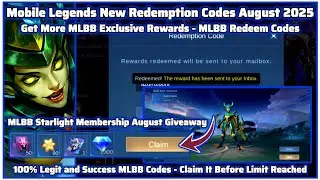 Mobile Legends Redeem Codes August 3, 2025 - Get a Chance to get 100 MLBB Diamonds for this ML Code