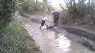 Trail biking at Water Lane. Funny off!