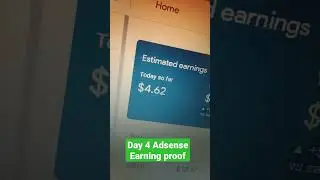 Day 4 Adsense earning proof #adsenseproof #blogger #ManikeMove
