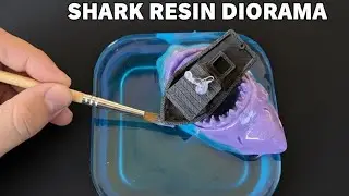 How I Made a Shark Resin Ocean Diorama  | Epoxy Resin Art