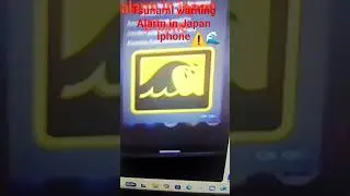 Tsunami warning alarm in Japan iphone 10:40