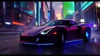 Firefly &ldquo;8 second cinematic video of a high performance sports car drifting through a night city str