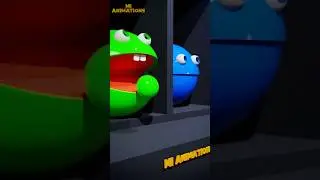 👉 Cute Monsters VS Color Shapes 😱💜💚 | Satisfying 3D Animation | MI Animations #Shorts