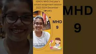 MHD 9 ignou Assignments Question paper Dec Jan 2024 #ignou #exam #ignouassignment #mhd #ignoumhd