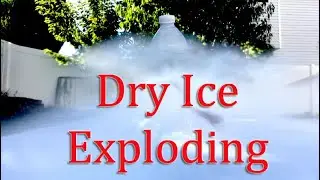 Dry Ice and dish soap experiment. Dry ice exploding water bottles.