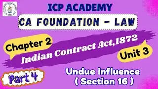 Ca foundation -Law (chapter 2 -Indian contract act,1872#Unit 3) PART-4